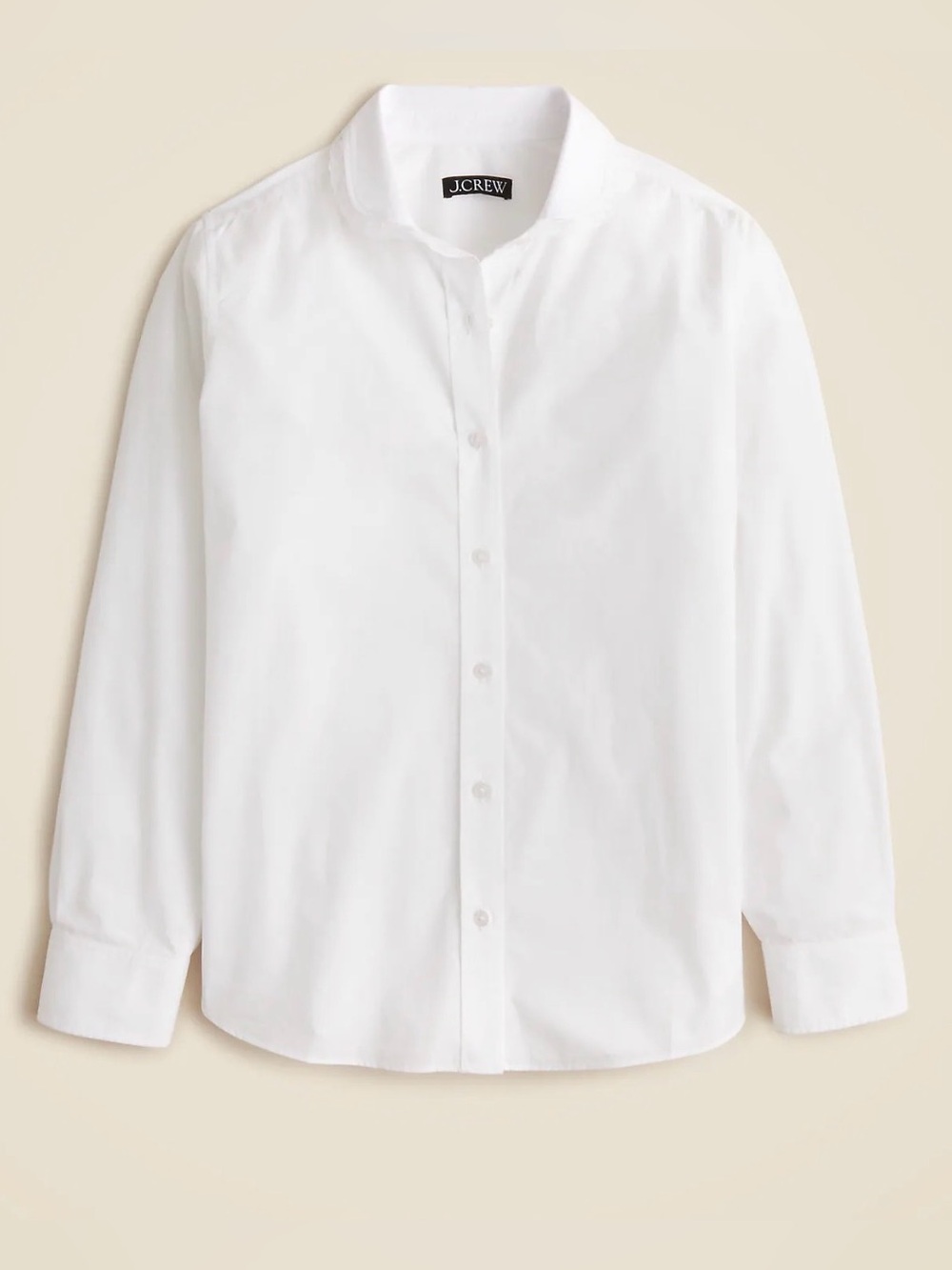 J. Crew Jules Lace-Collar Shirt in Cotton Poplin